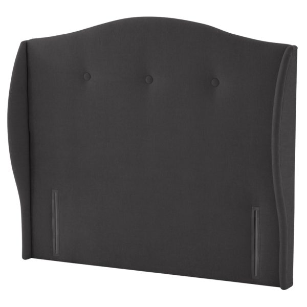 Camden Headboard, King, Velour Charcoal