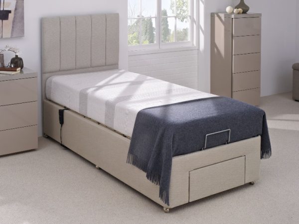 MiBed Heather 6' Super King Desire Expresso End Drawer Electric Bed